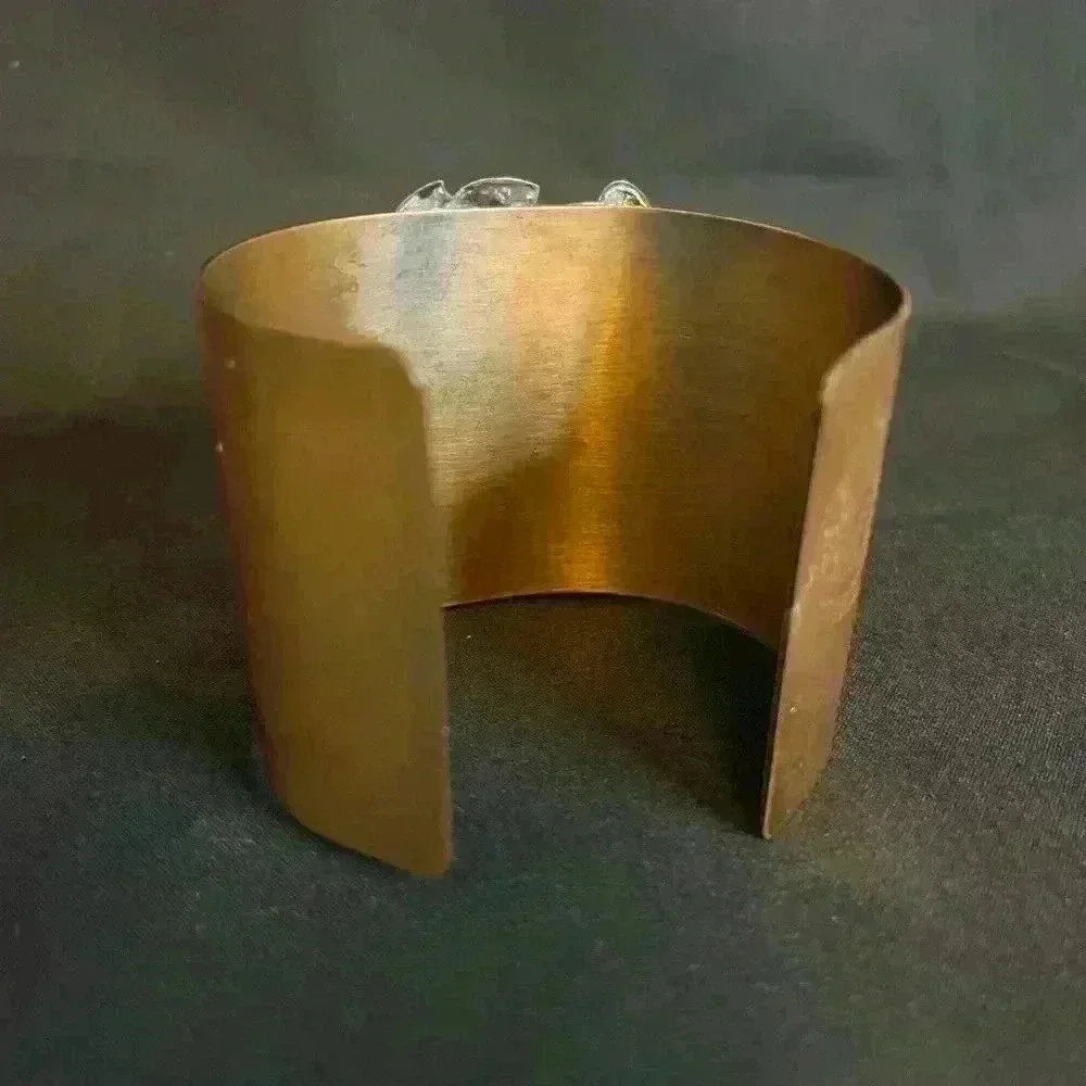Roslyn Hoffman copper leaf Cuff Bracelet - Picture 2 of 4